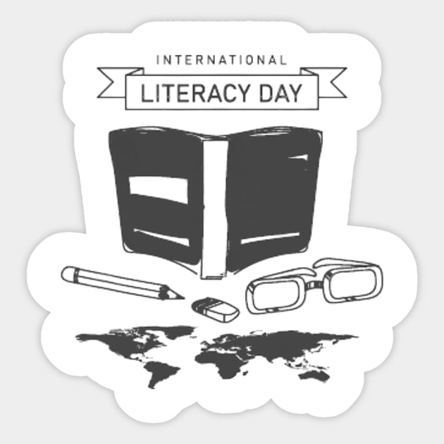 Book Celebrate International Literacy Day Sticker by everetto